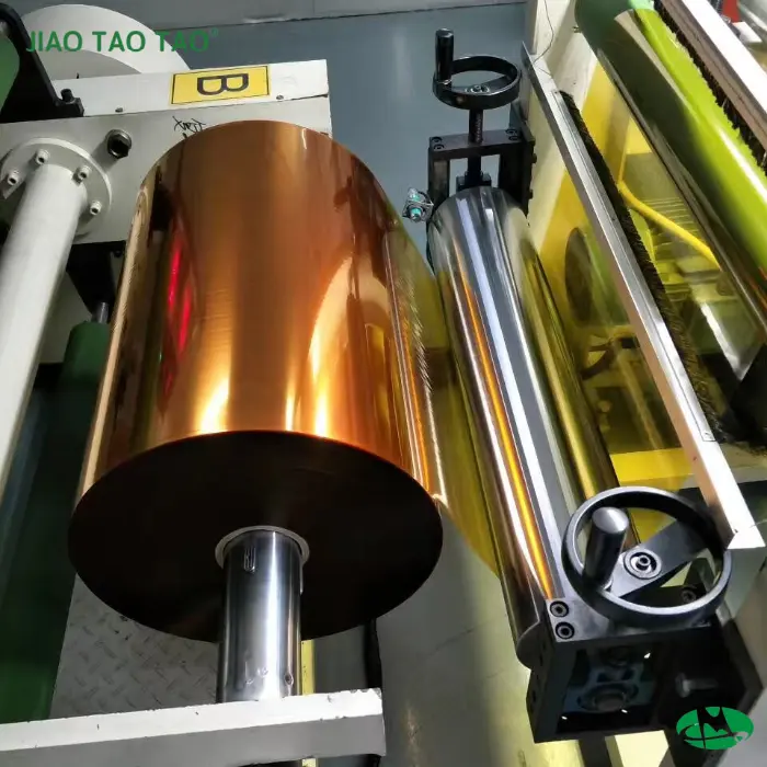 Polyimide tape 0.038mm x 10mm with OEM slitting, die-cut converting, and bulk supply service.